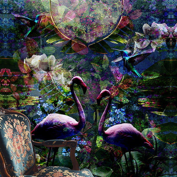 Flamingo Night Mural