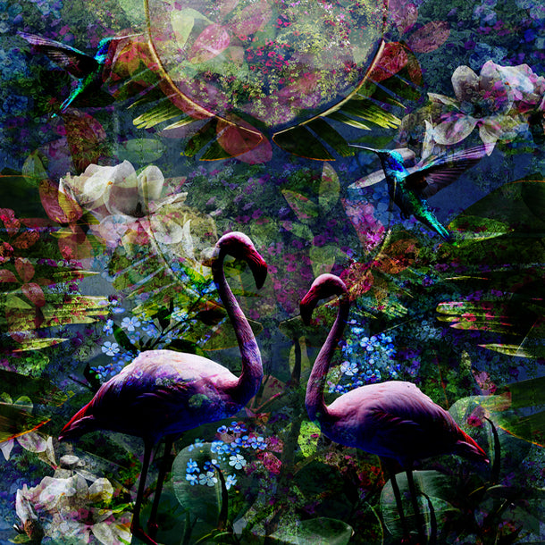 Flamingo Night Mural