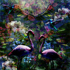 Flamingo Night Mural