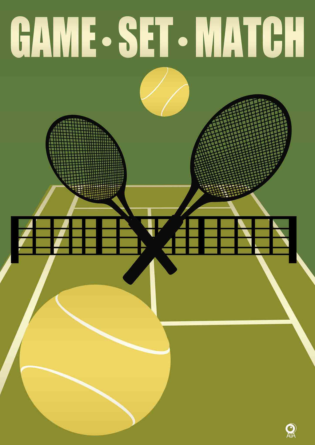 Game Set Match Tennis Sport Art Print by ATADesigns