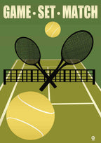 Game Set Match Tennis Sport Art Print by ATADesigns