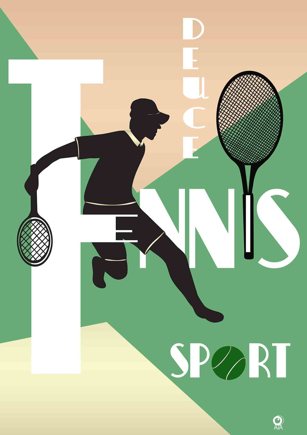 Tennis Deuce Sport Art Print by ATADesigns