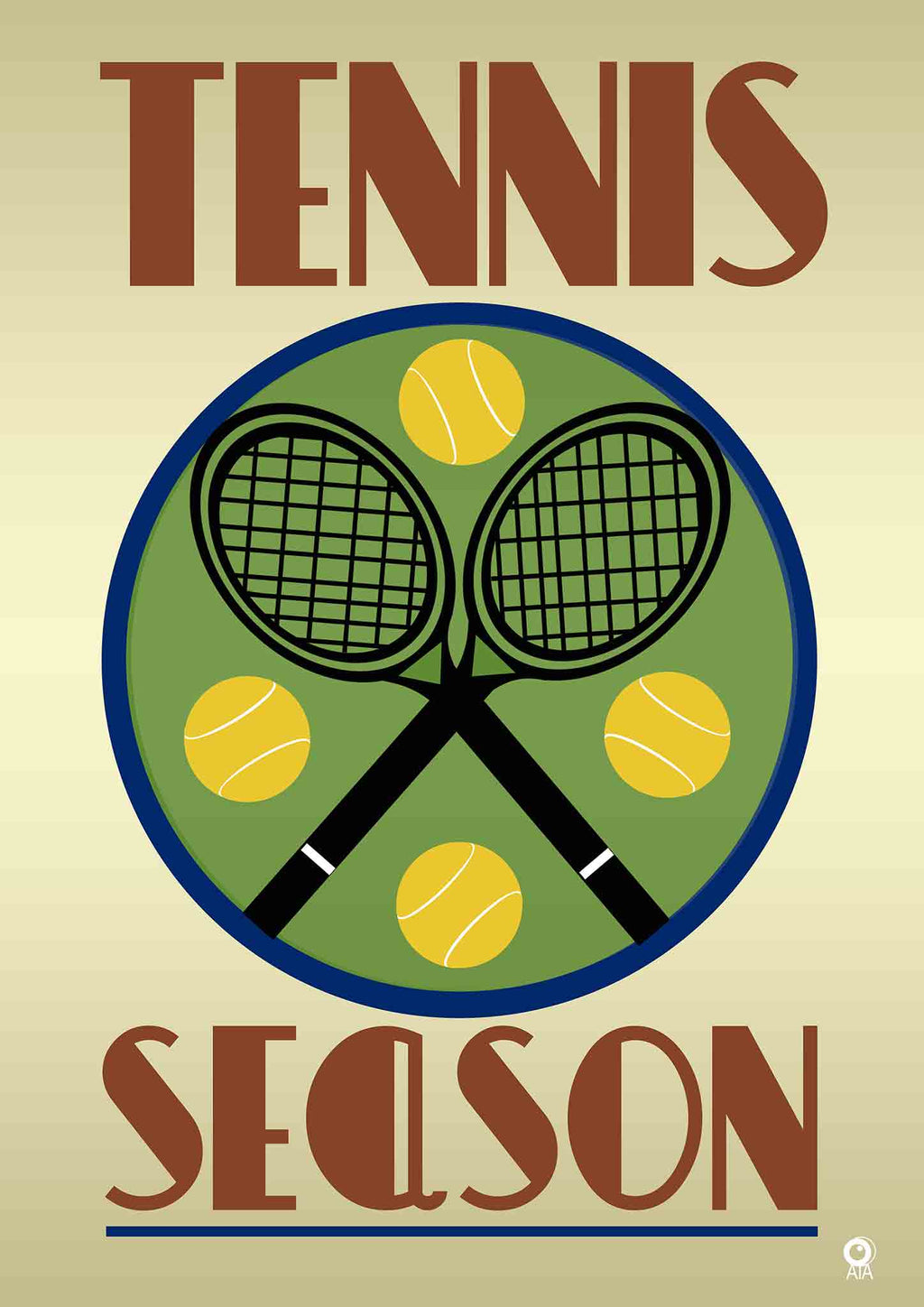 Tennis Season Sport Art Print by ATADesigns