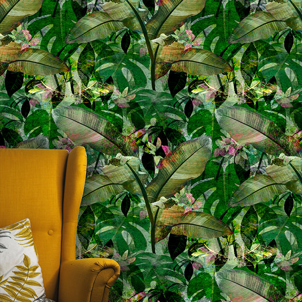 Tropical Leaves Drop 1 Wallpaper