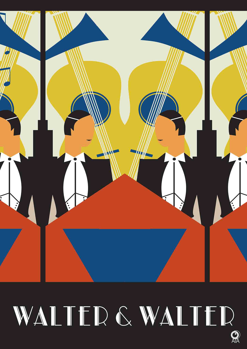Walter and Walter Art Deco Art Print by ATADesigns