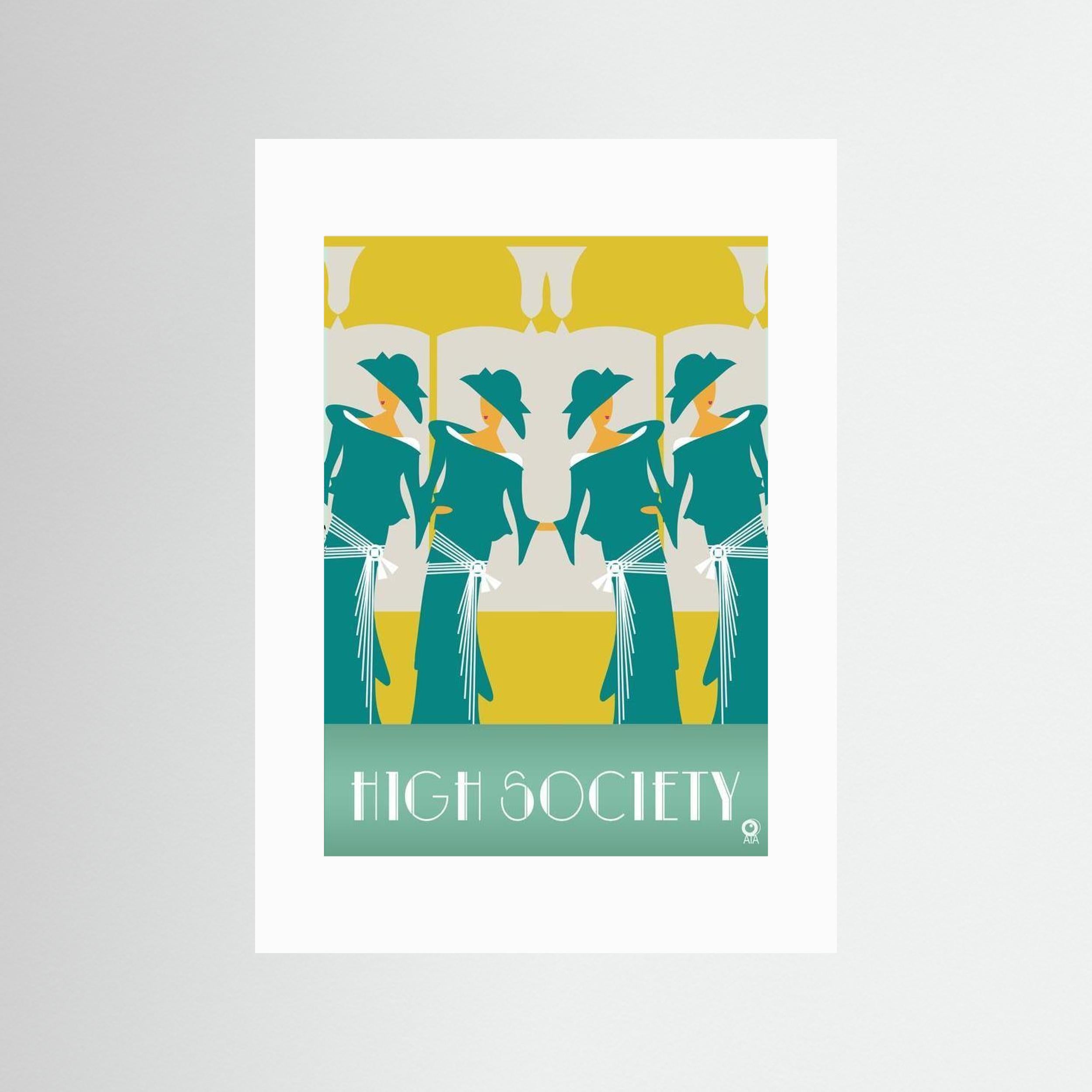 High Society Two Art Deco Art Print