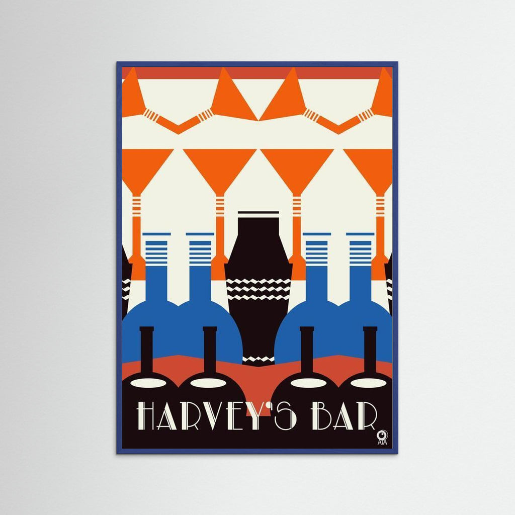 Harvey's Bar Art Deco Art Print