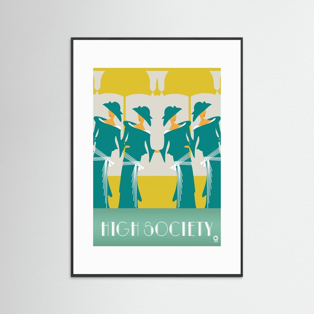 High Society Two Art Deco Art Print