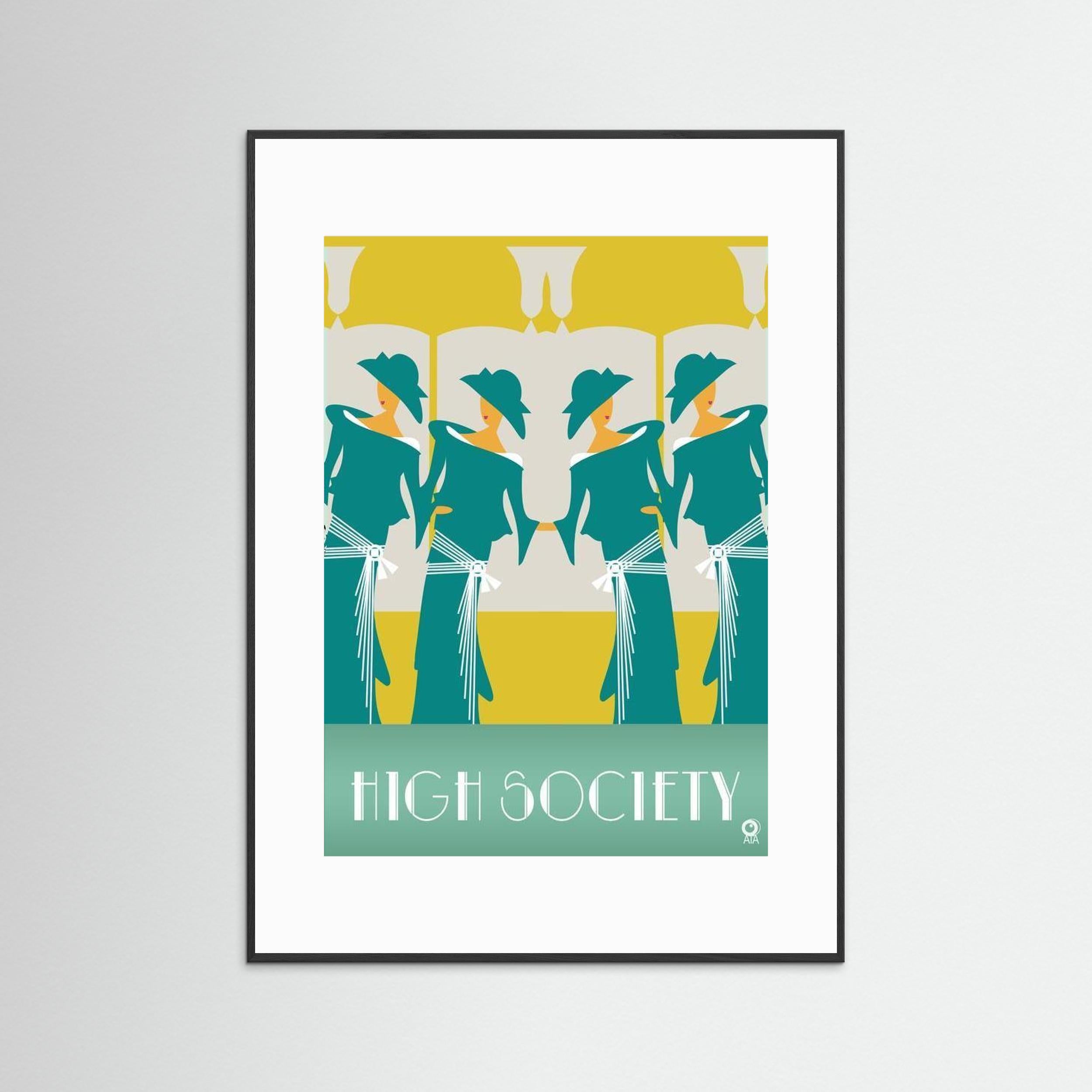 High Society Two Art Deco Art Print