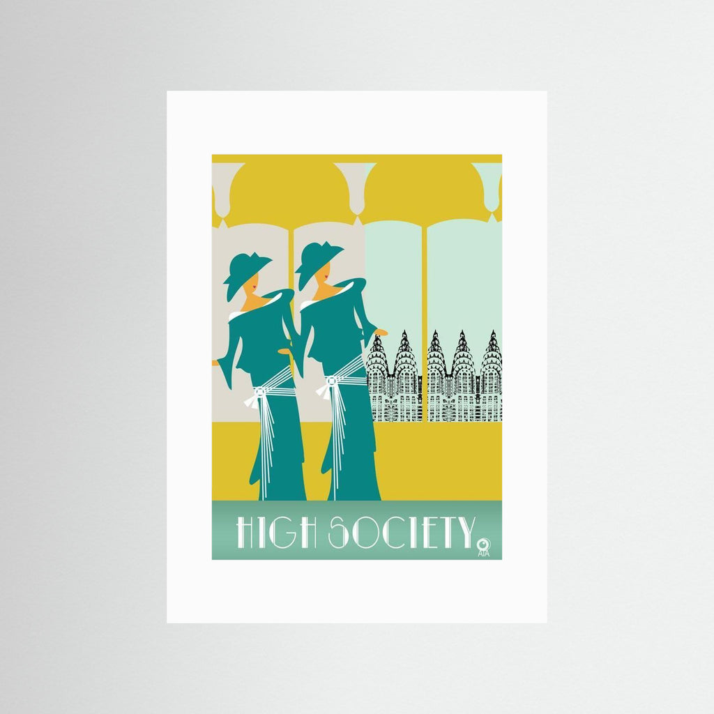 High Society Art Deco Art Print