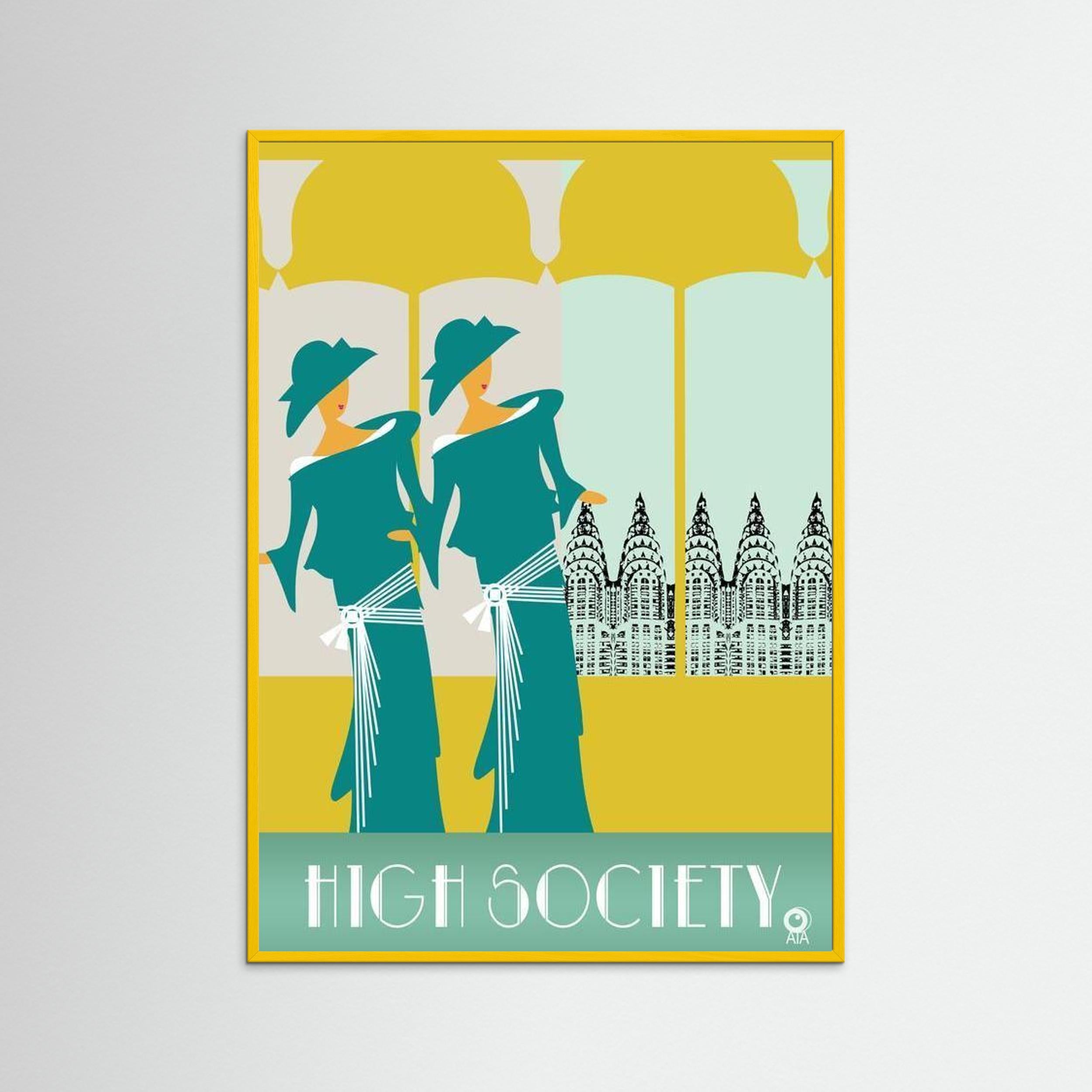 High Society Art Deco Art Print