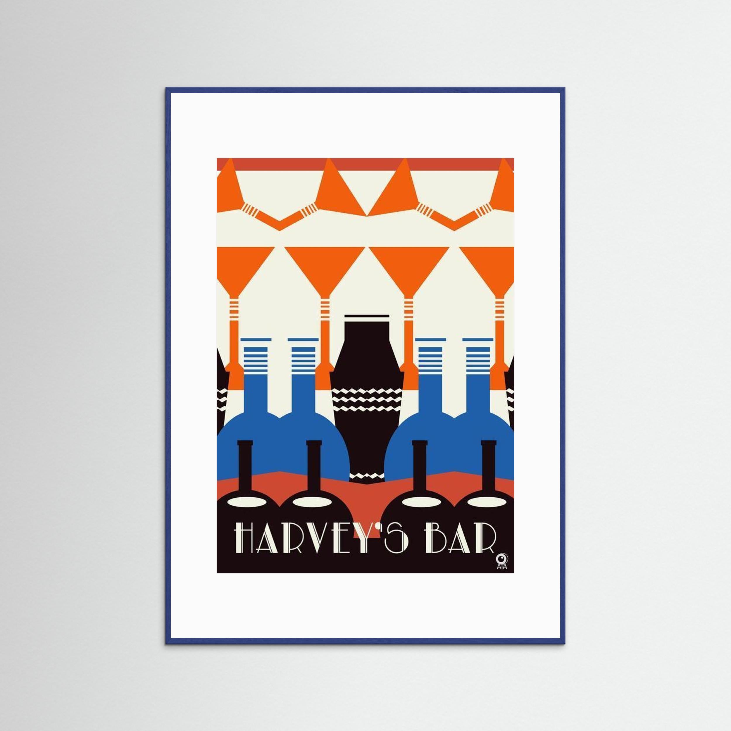 Harvey's Bar Art Deco Art Print