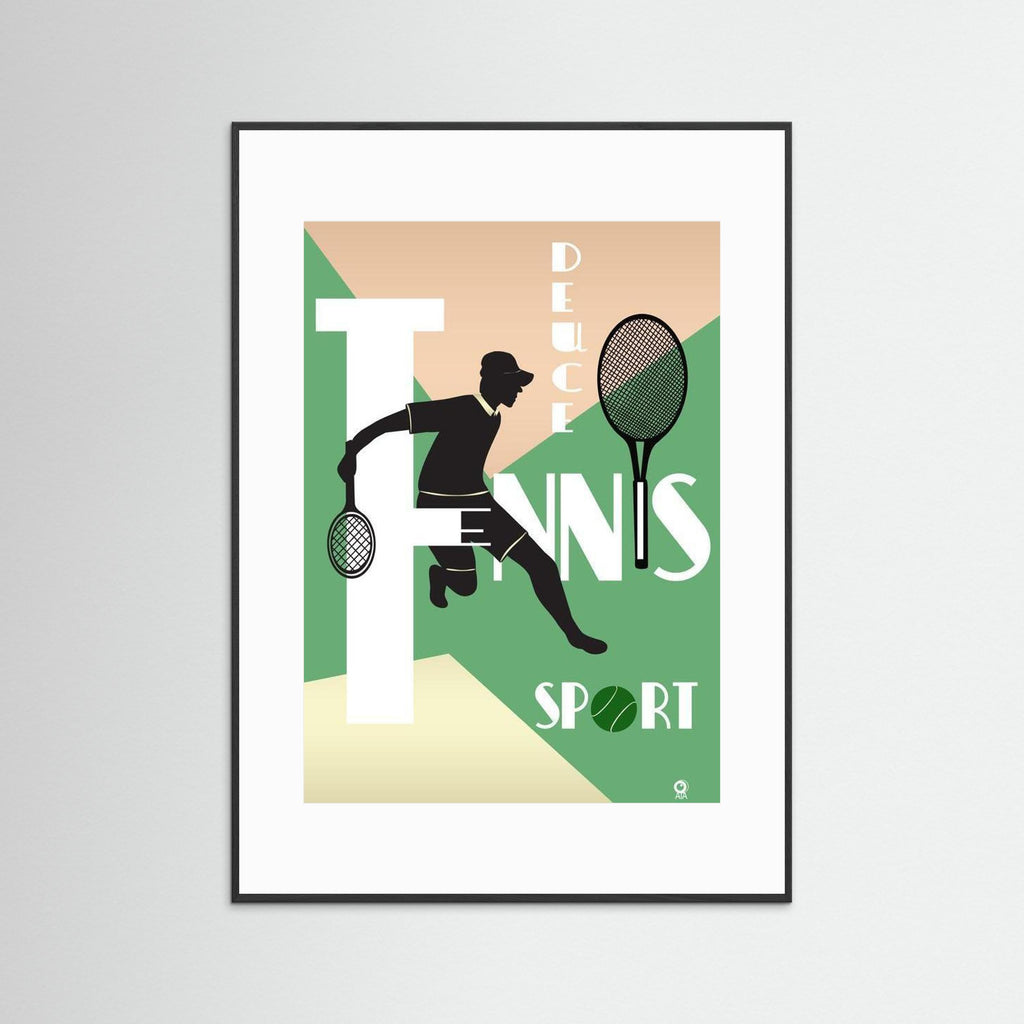 Tennis Deuce Sport Art Print by ATADesigns