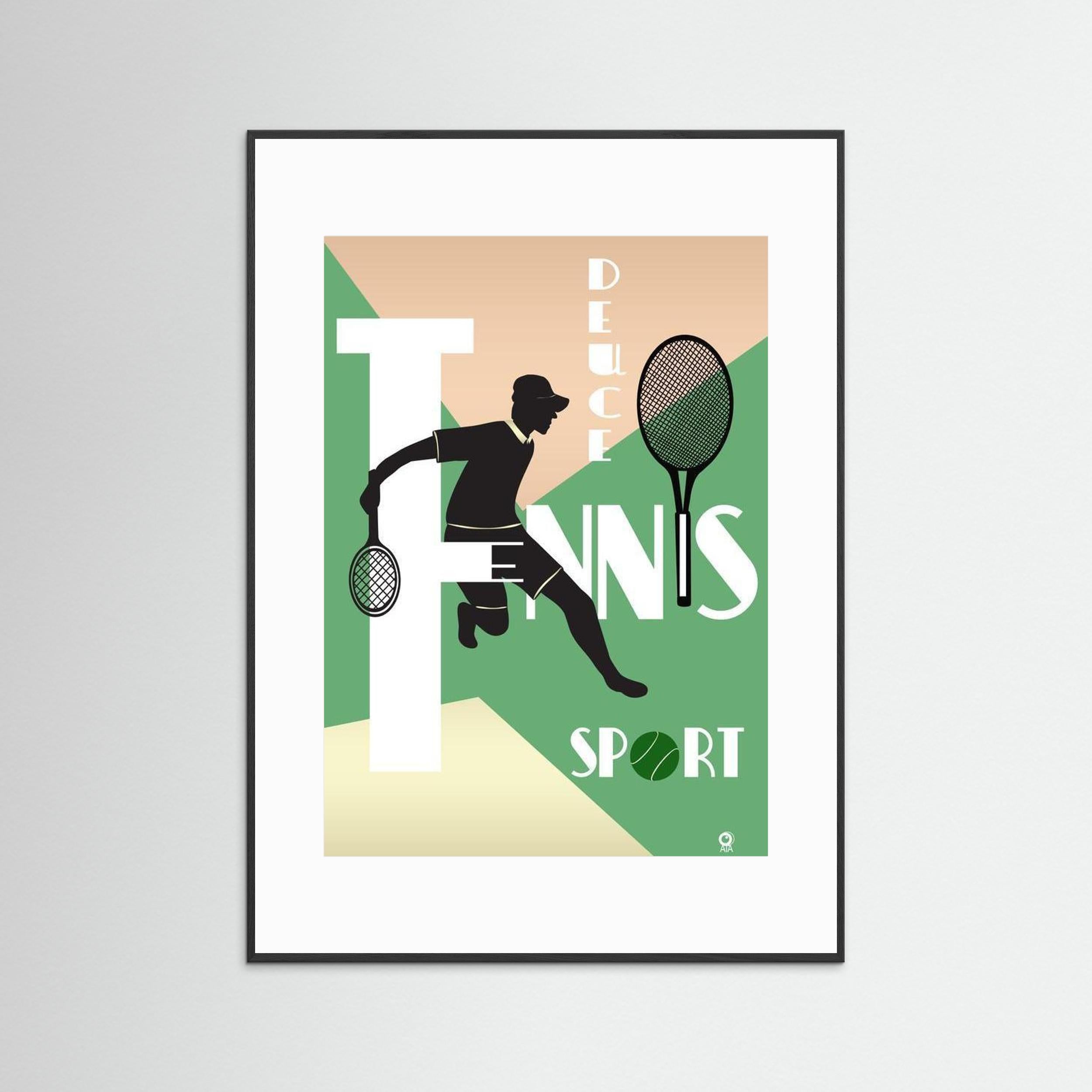 Tennis Deuce Sport Art Print
