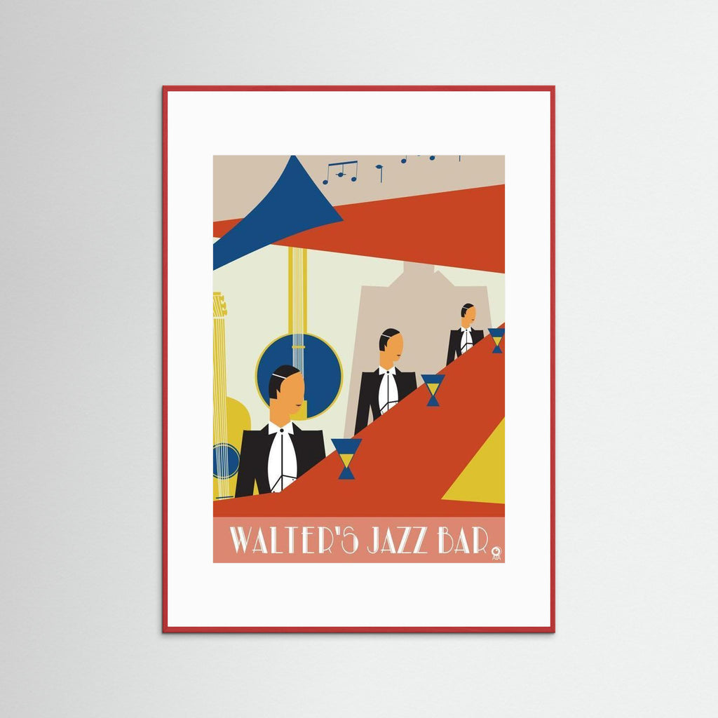 walter's Jazz Bar Art Deco Art Print