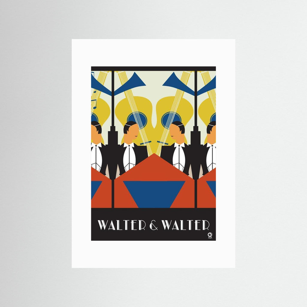 Walter and Walter Art Deco Art Print by ATADesigns