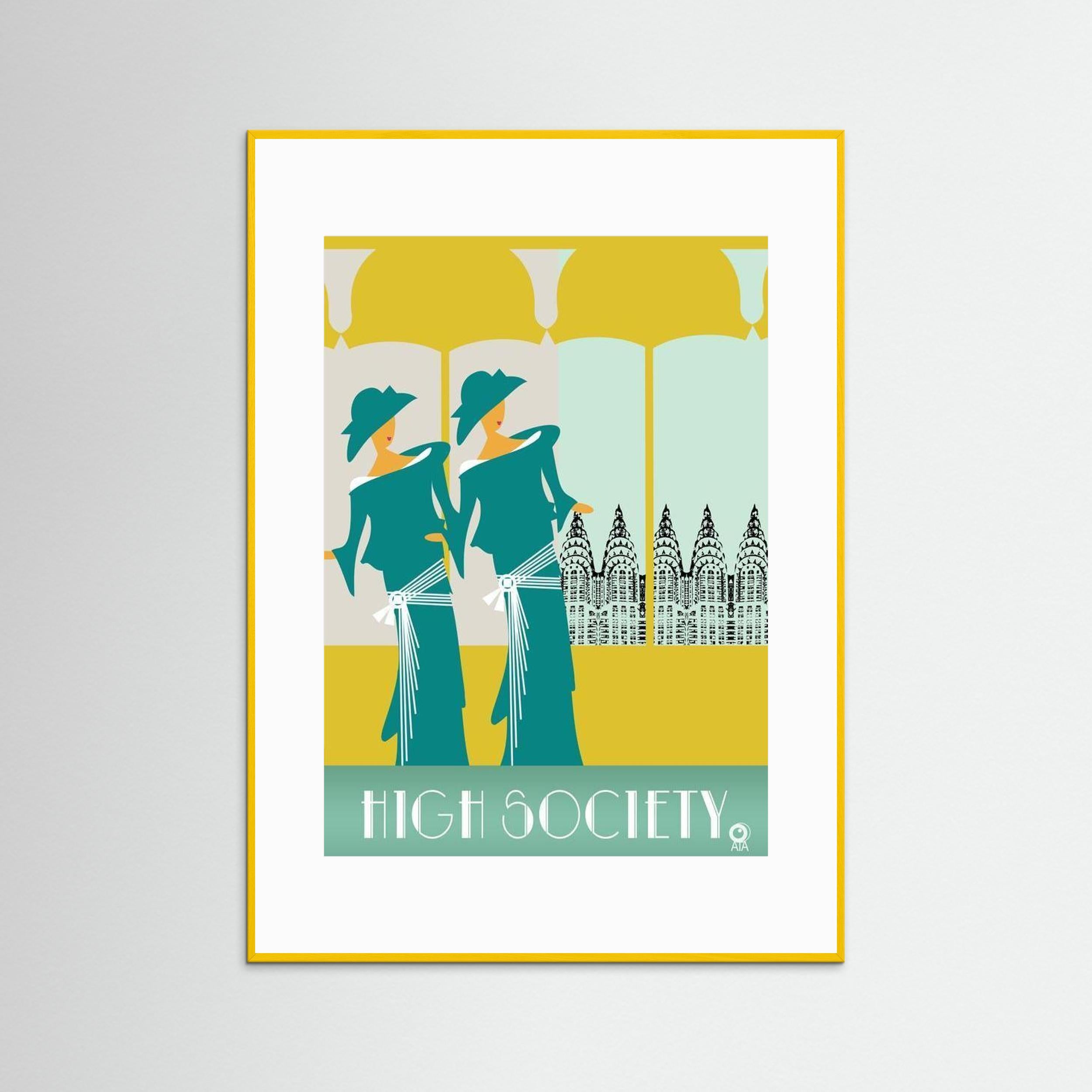High Society Art Deco Art Print