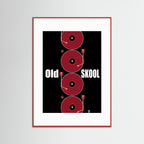Old Skool (red) Retro Art Print