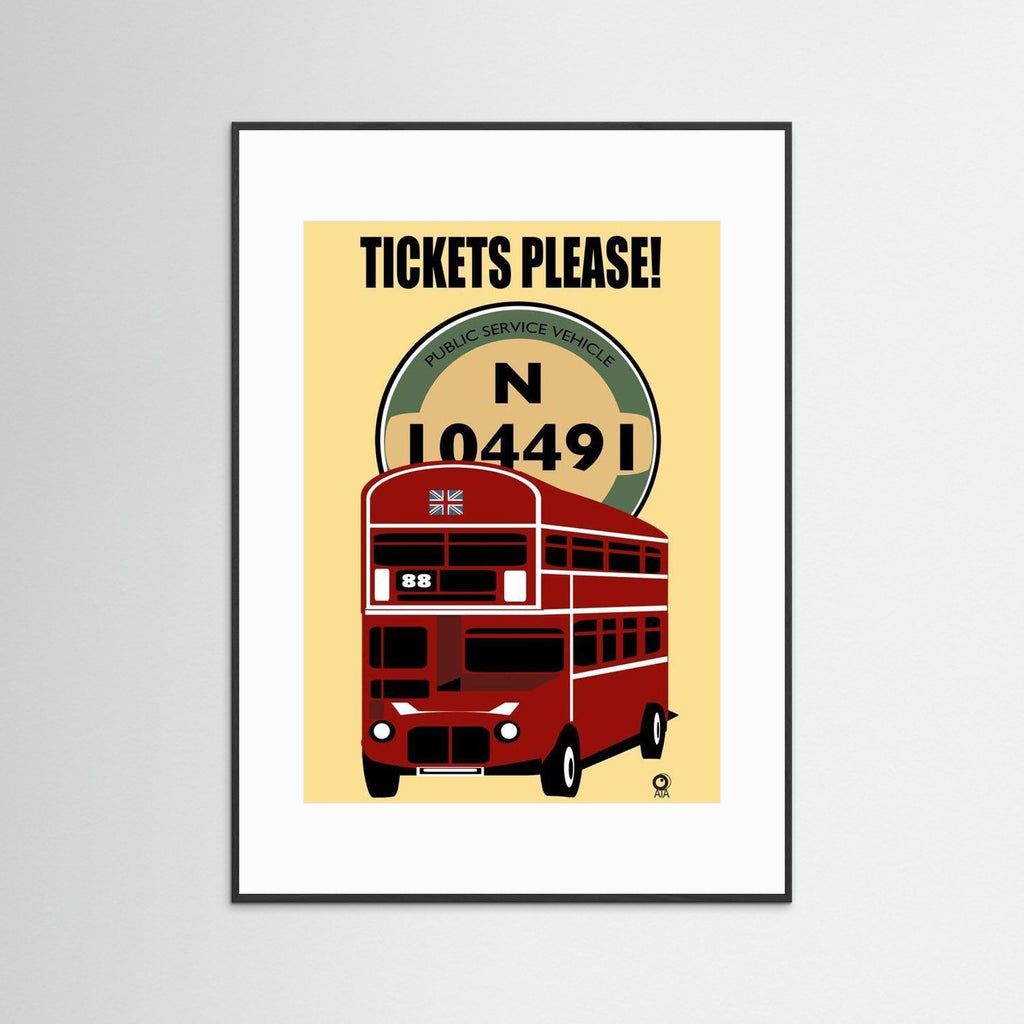 Tickets Please All Things British Art Print by ATADesigns