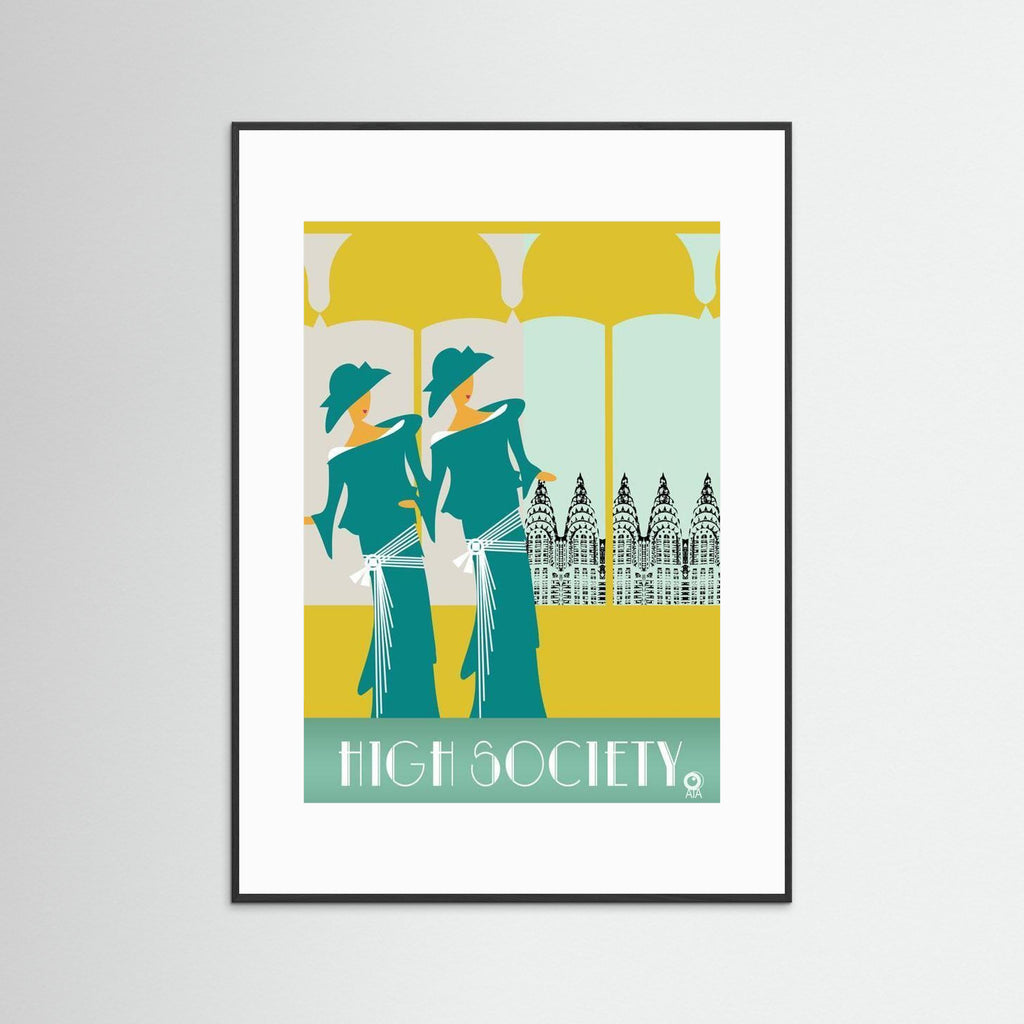 High Society Art Deco Art Print