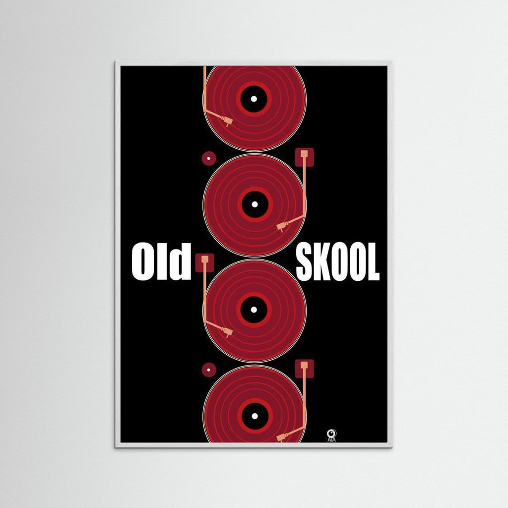Old Skool (red) Retro Art Print