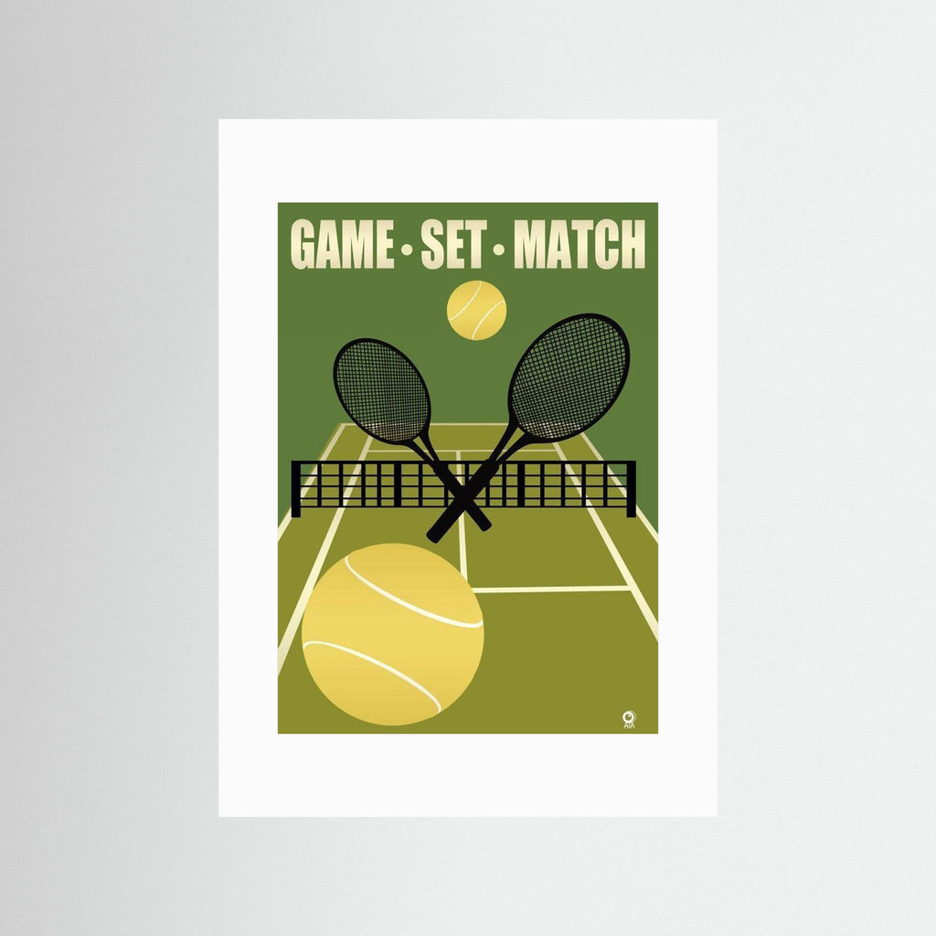 Game Set Match Tennis Sport Art Print by ATADesigns