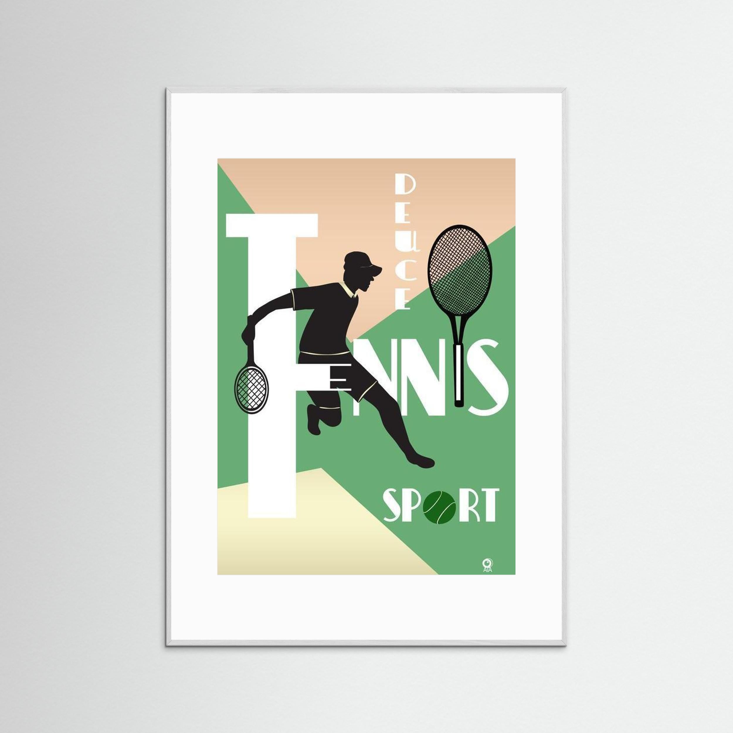 Tennis Deuce Sport Art Print