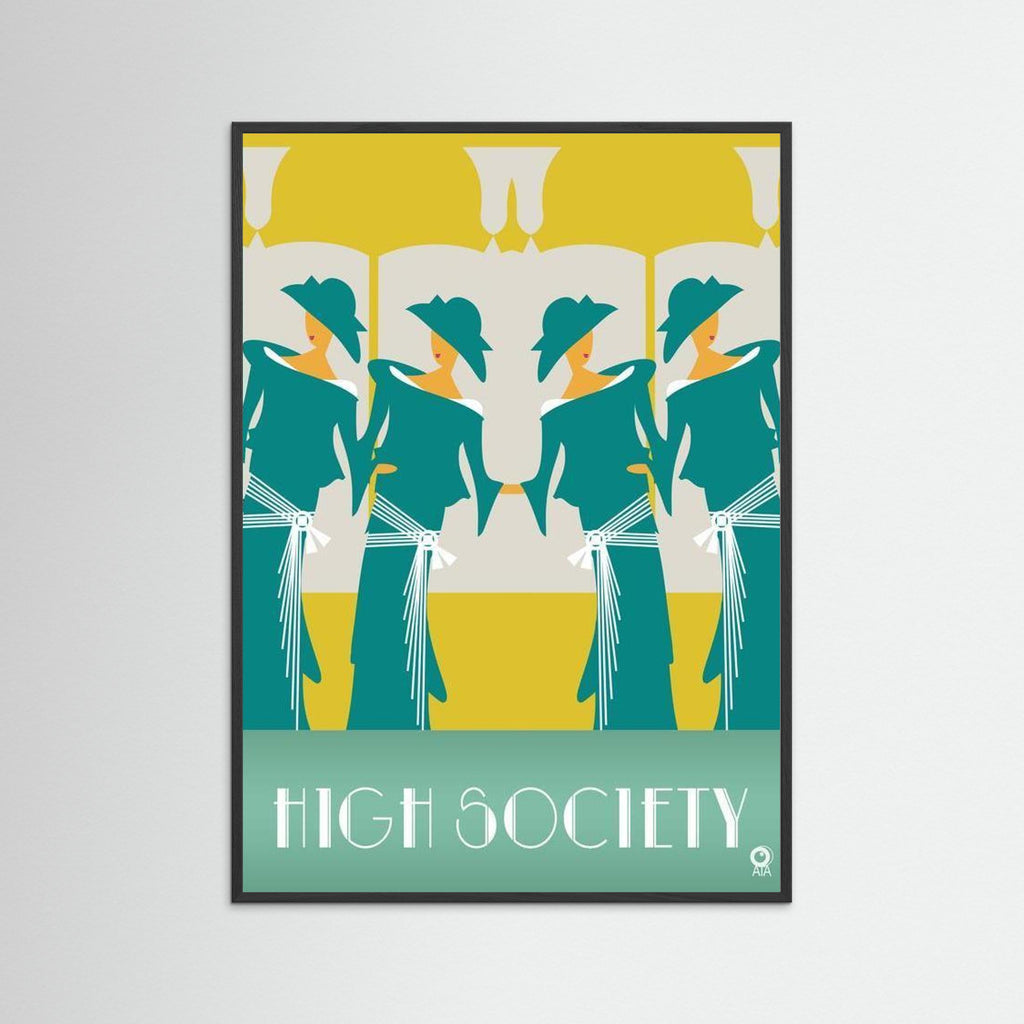 High Society Two Art Deco Art Print