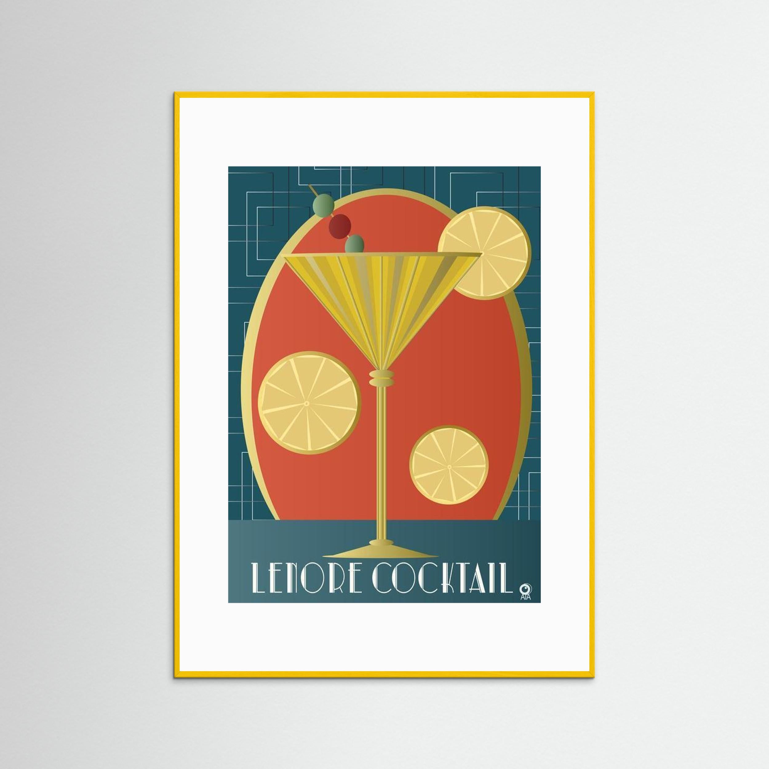 Lenore Cocktail Art Deco Art Print
