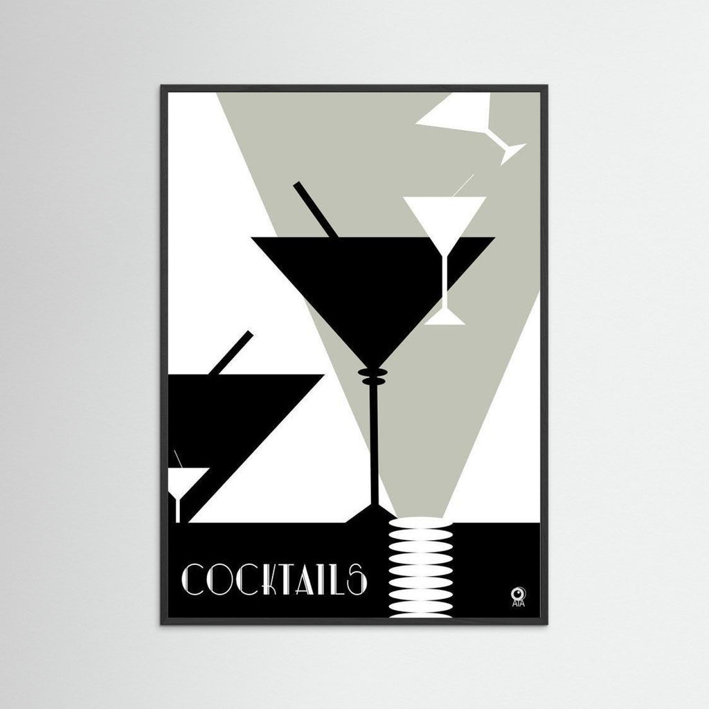 Cocktails Art Deco Art Print