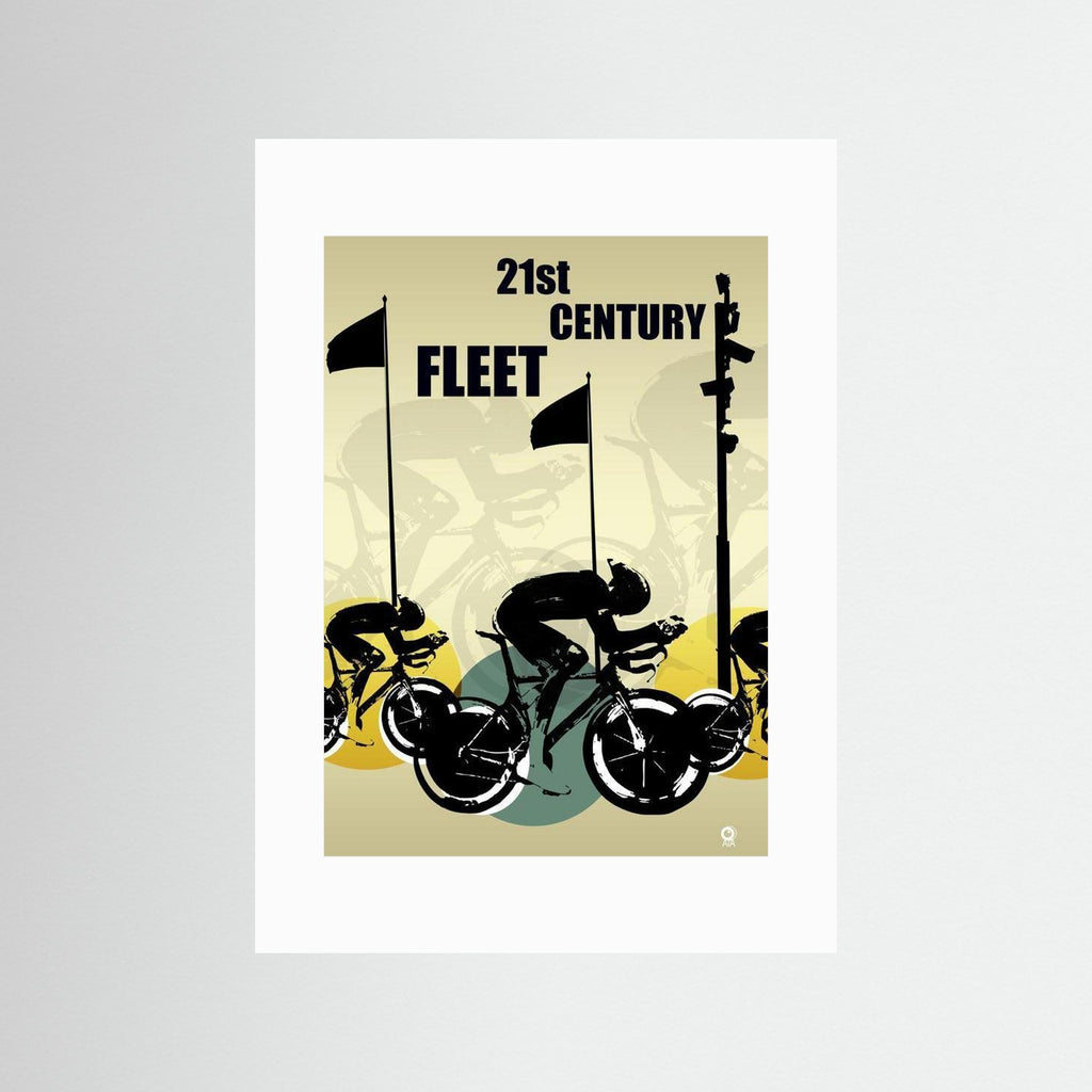 Cyclist Fleet Sport Art Print