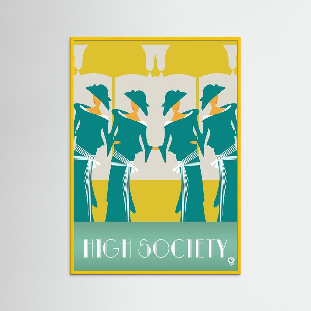 High Society Two Art Deco Art Print