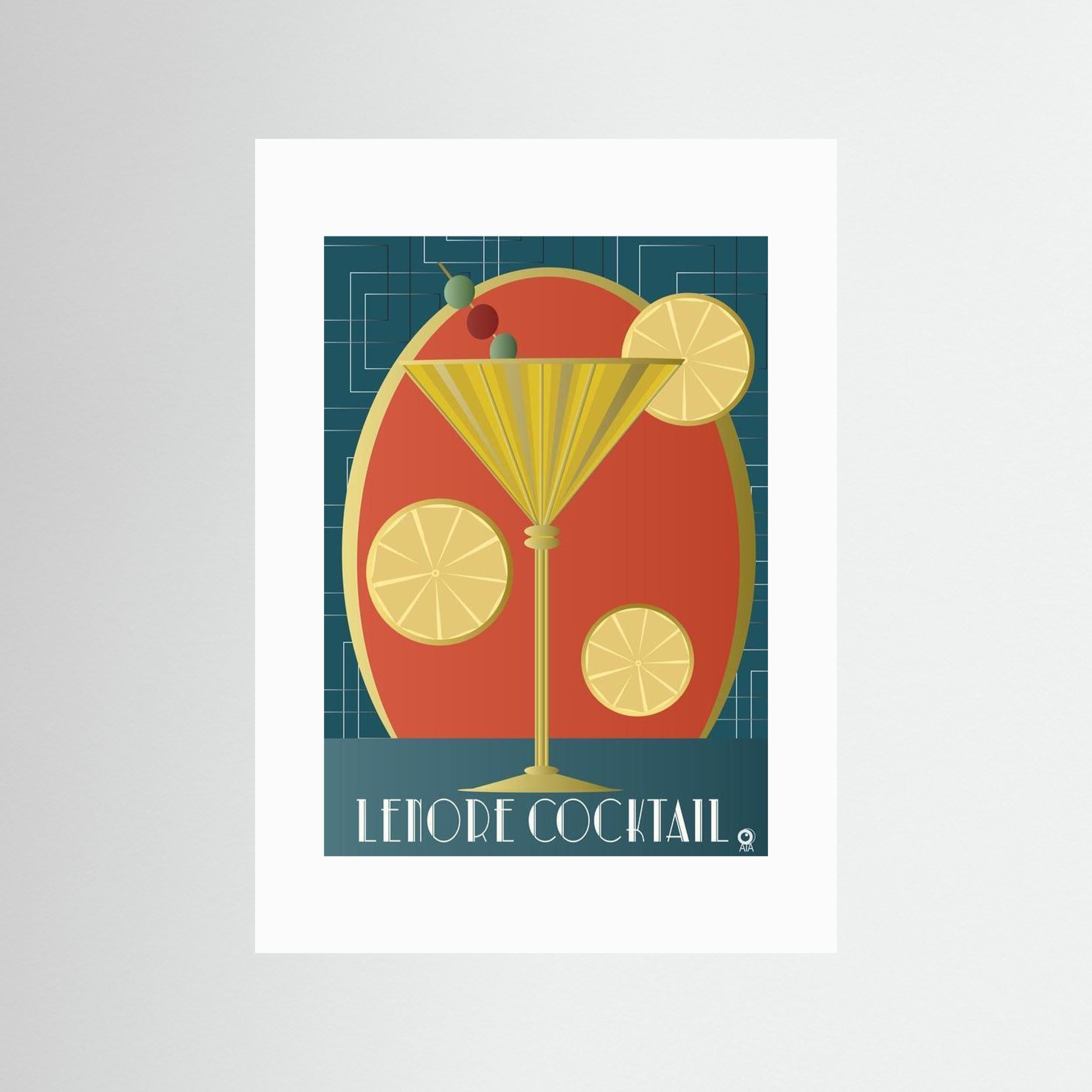 Lenore Cocktail Art Deco Art Print