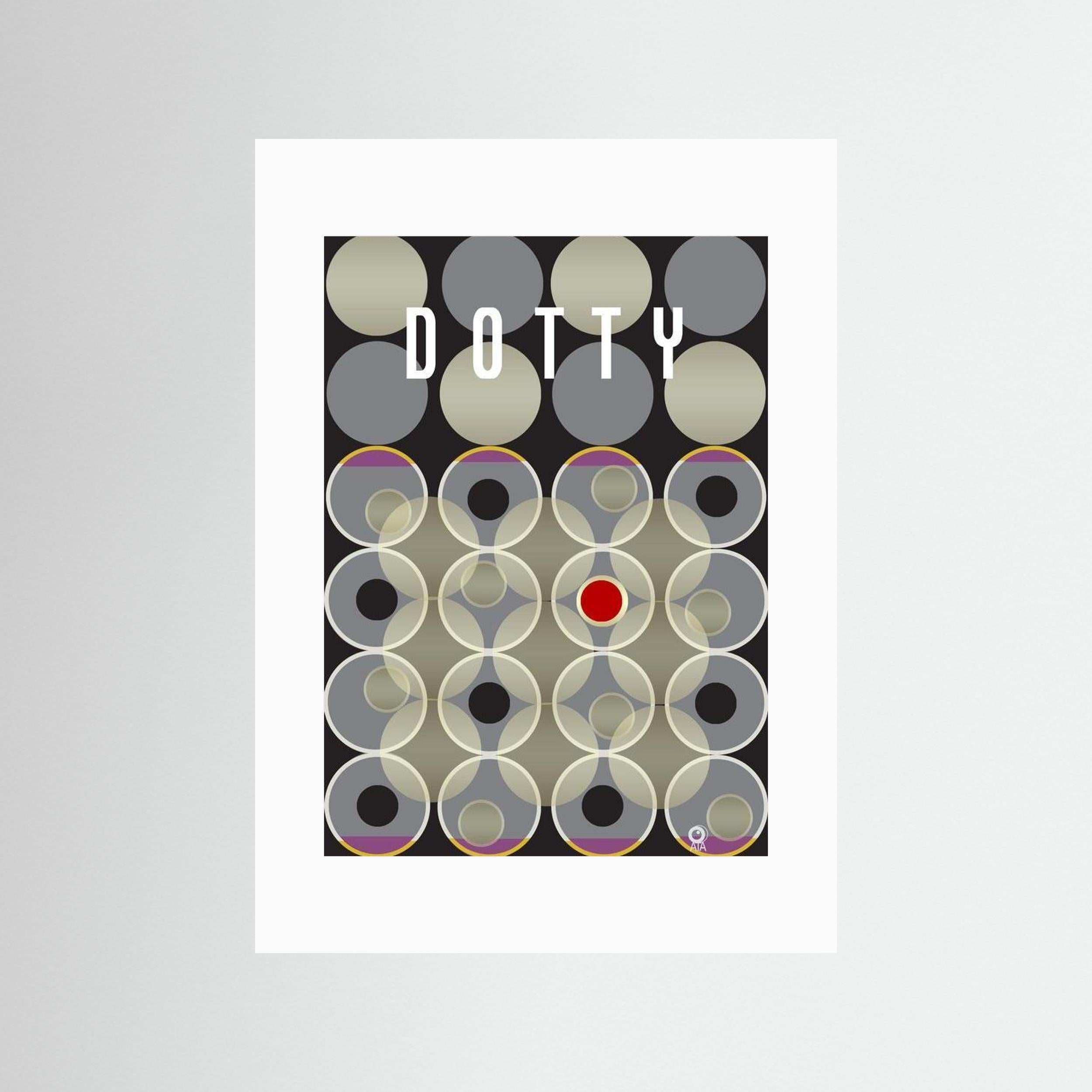 Dotty Retro Art Print