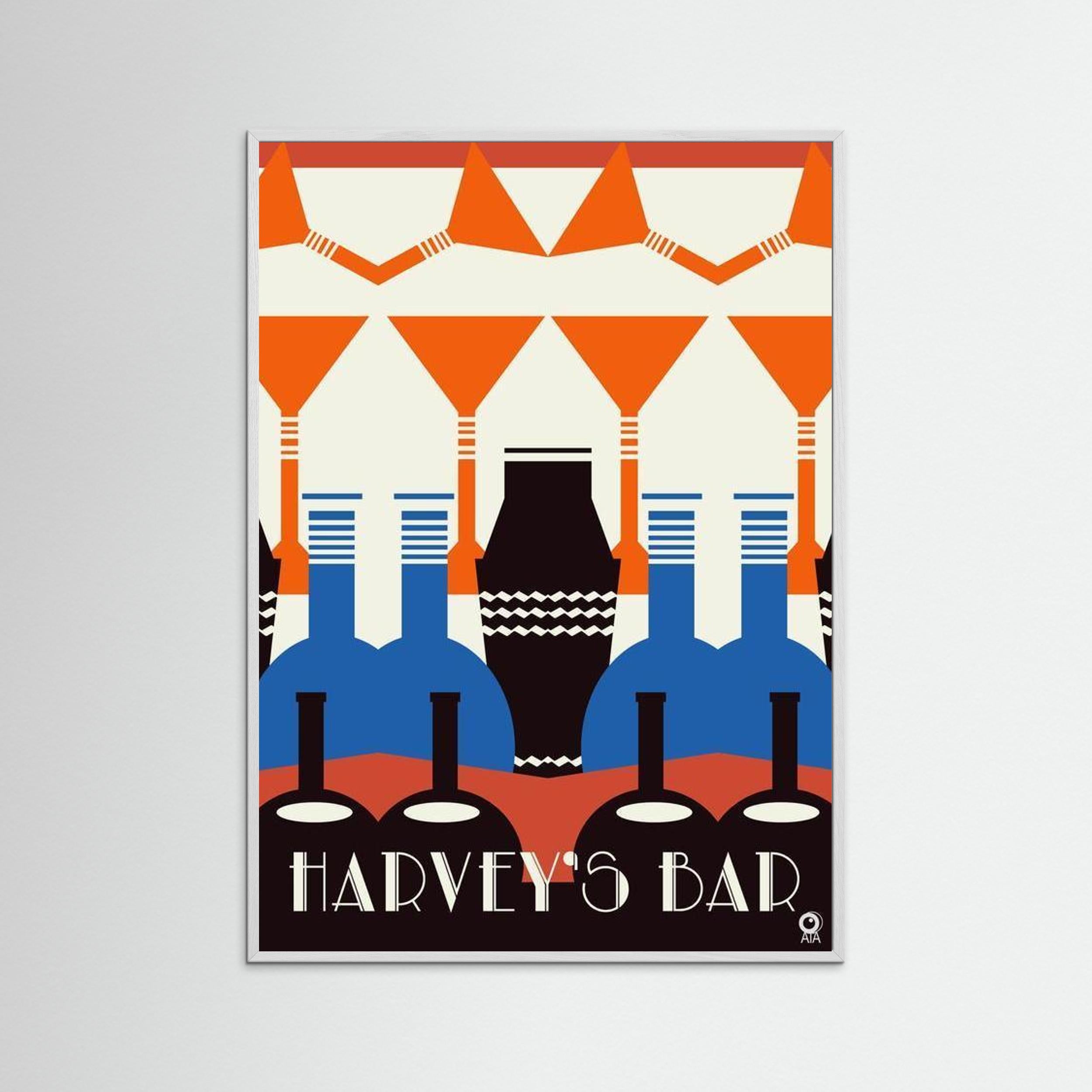 Harvey's Bar Art Deco Art Print