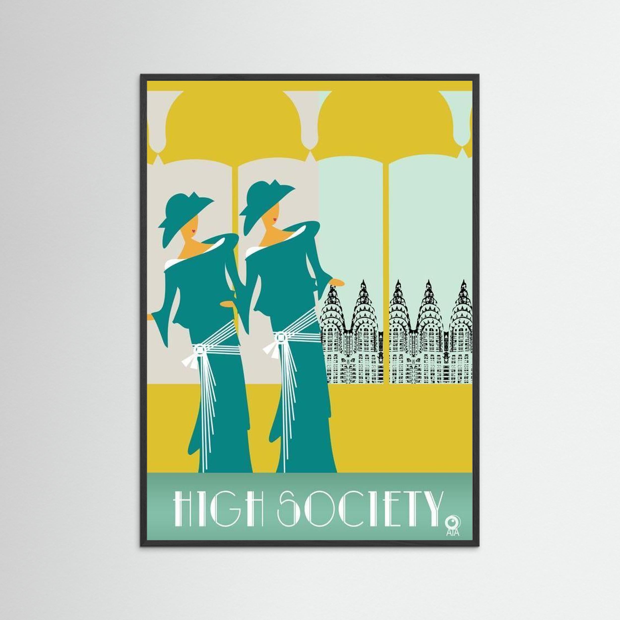 High Society Art Deco Art Print