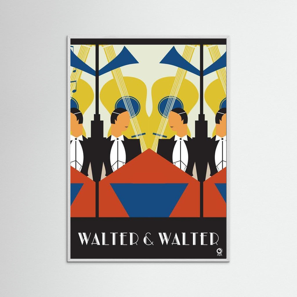 Walter and Walter Art Deco Art Print by ATADesigns