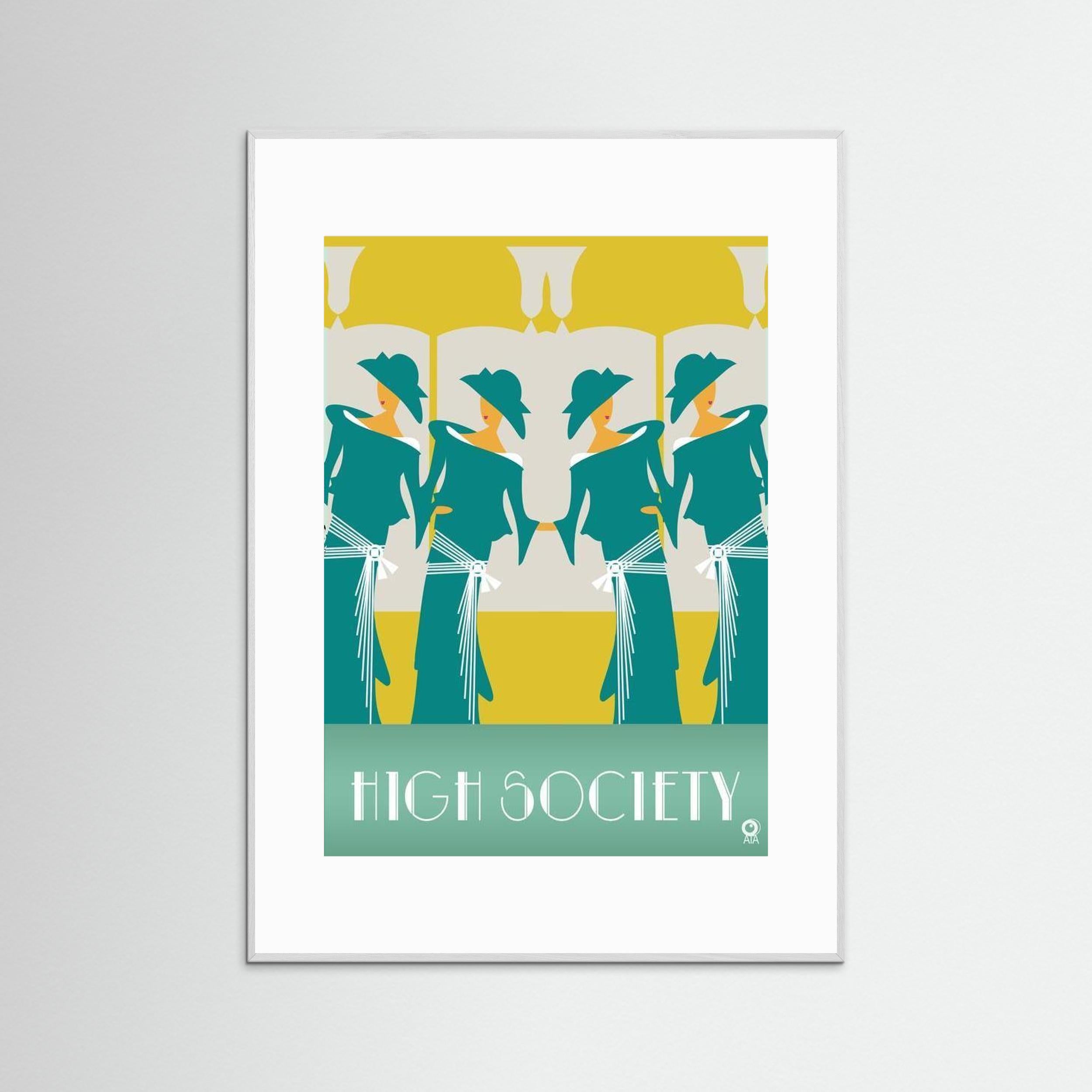 High Society Two Art Deco Art Print