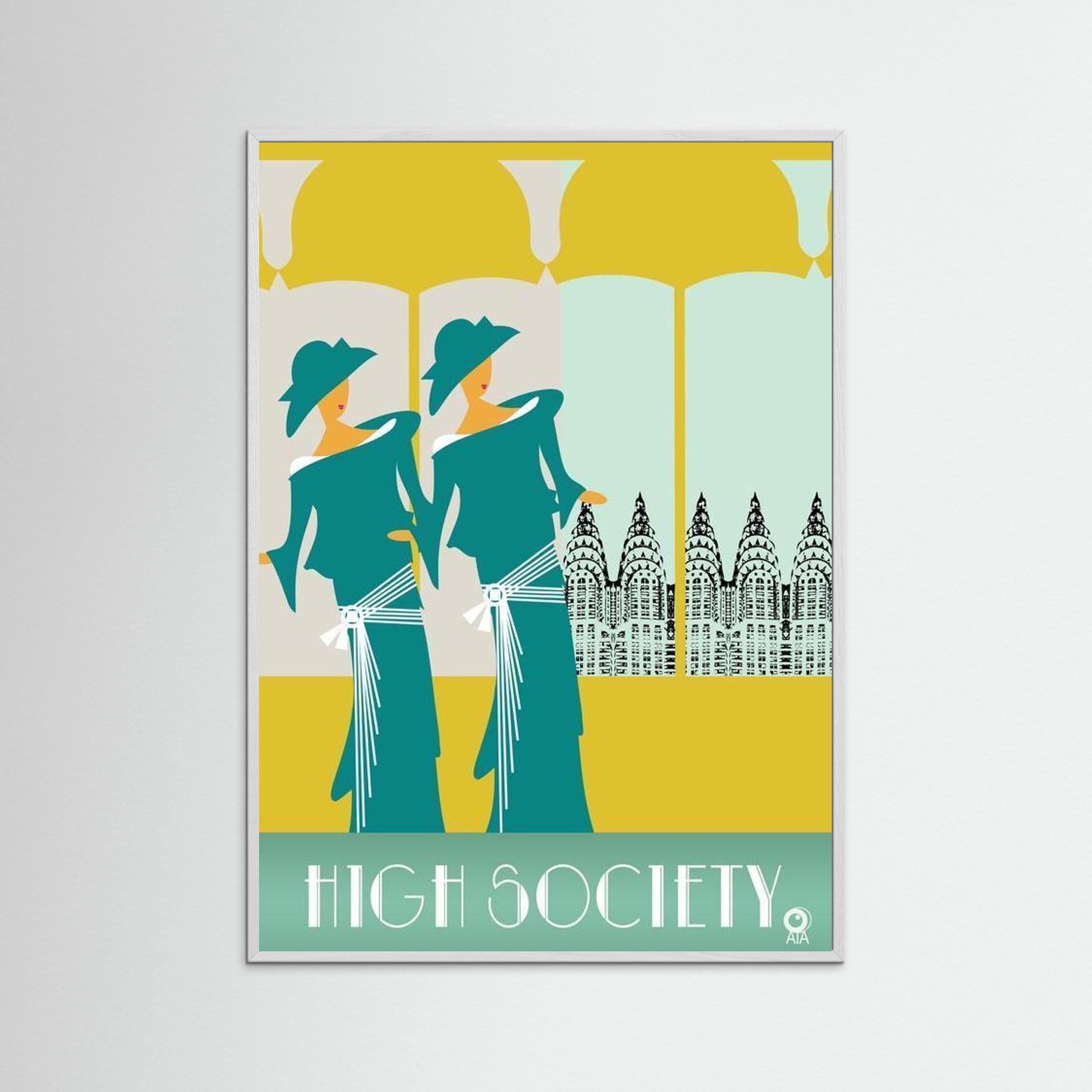 High Society Art Deco Art Print