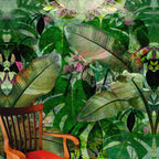 Tropical Leaves Drop Mural 1