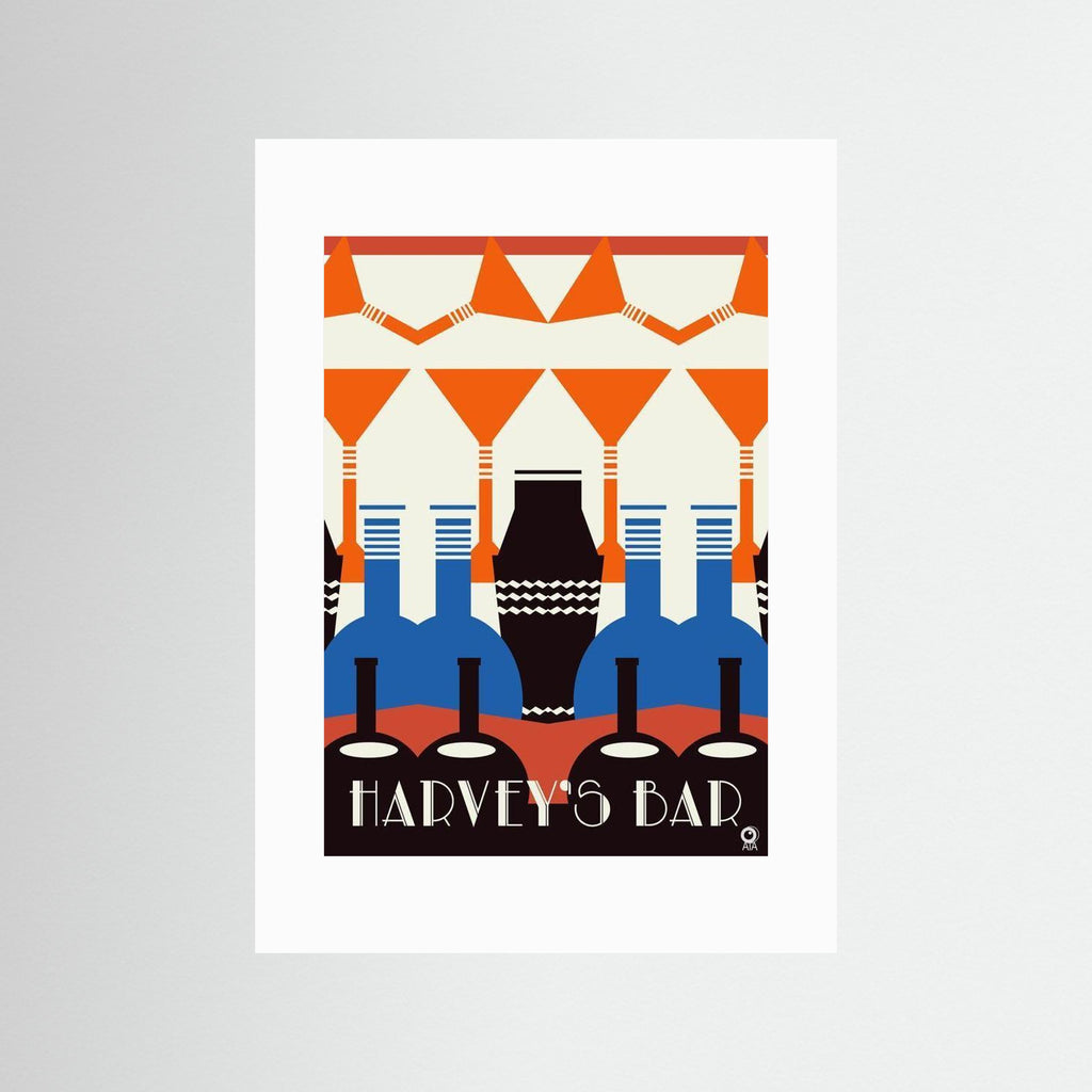 Harvey's Bar Art Deco Art Print