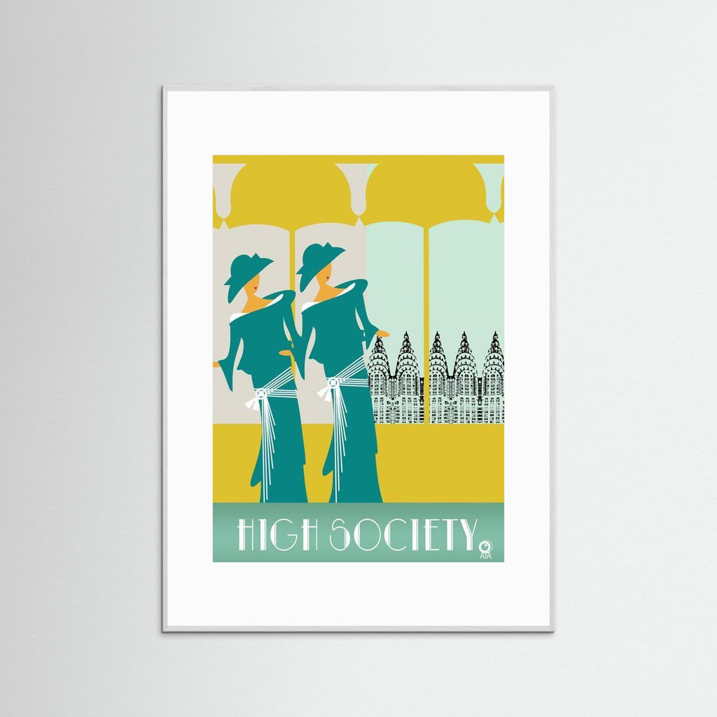 High Society Art Deco Art Print