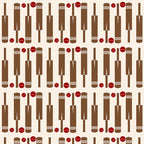Cricket Bat and Ball Wallpaper (cream) by ATADesigns