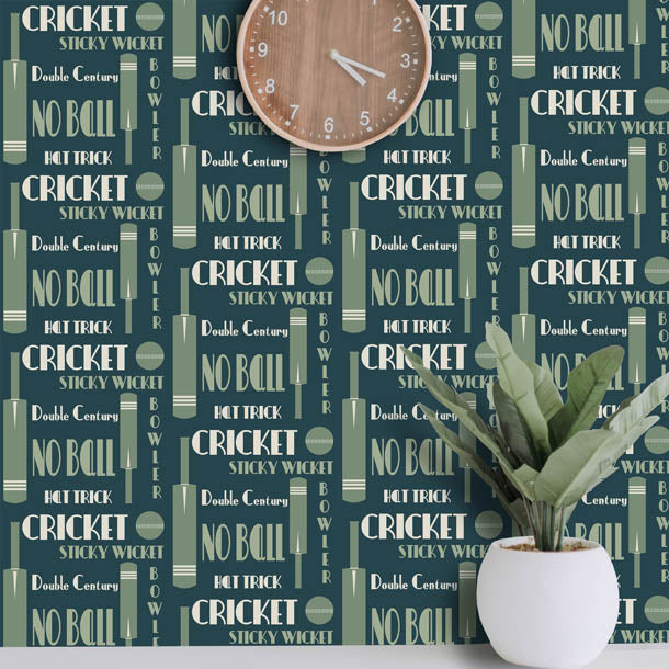 Cricket Words Wallpaper (blue) by ATADesigns