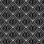 Geometric Art Deco Wallpaper (black) by ATADesigns