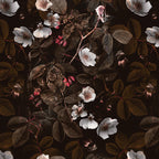 Kews Leafy Florals Wallpaper (brown) by ATADesigns