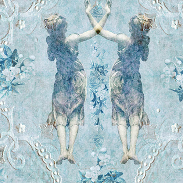 Lace Ladies Wallpaper (blue)