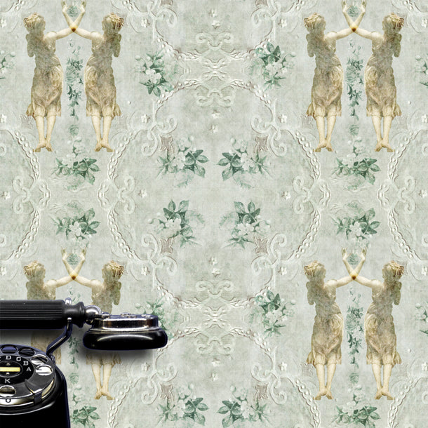 Lace Ladies Wallpaper (green)