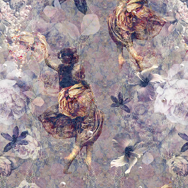 Ladies of Fleur Wallpaper (hint of purple) by ATADesigns