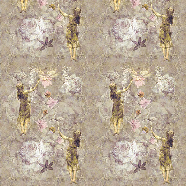 Pearlescent Ladies Wallpaper (golden-yellow) by ATADesigns
